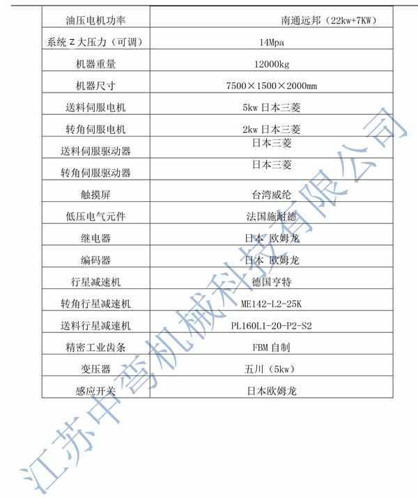 全自動彎管機(jī)130CNC-2A-1S技術(shù)參數(shù)